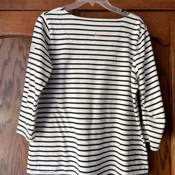 Joules Navy/White Stripe Top - Picture 2 of 4